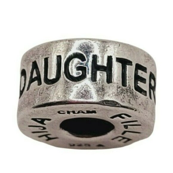 Chamilia A Swarovski Co. Daughter Charm Hija Fille 925 Sterling Silver Signed - Picture 2 of 6